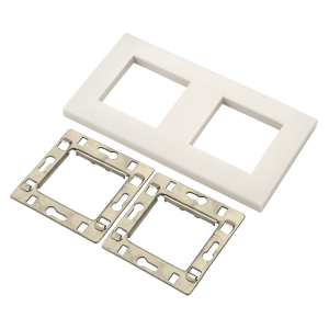 45х45 faceplate with mounting frame, white